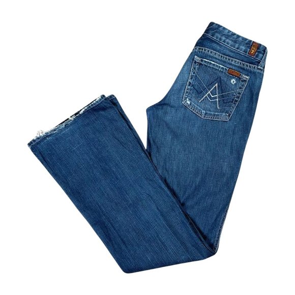 7 For All Mankind Denim - 7 SEVEN FOR ALL MANKIND A Pocket Bootcut Flare Leg Jeans Size 28
